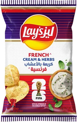Lay's French Cream and Herb Potato Chips, 155g - Best Deal