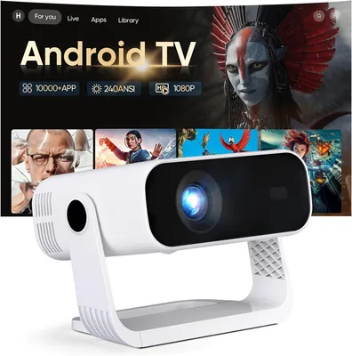 Projecteur Intelligent Applications Intégrées - Écran 1080p Natif, Prise en Charge 4K, WiFi 6, Bluetooth 5.2, 240 ANSI - Réduction 62% 