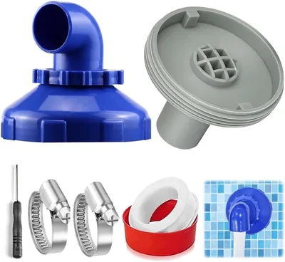 RNPKZ Poolinloppsmunstycke 360° roterbar, 6 st pool utloppsmunstycke 32 mm, poolmunstycken set med vridbart huvud, poolmunst - Best Deal