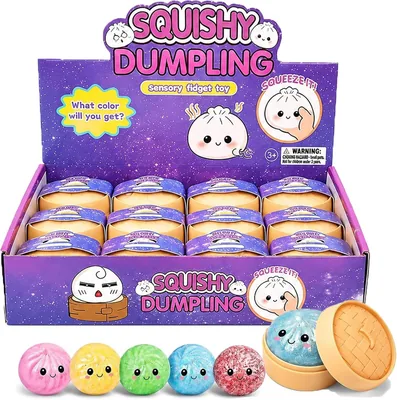 12-Pack Mini Glitter Dumpling Squishies Stress Balls | Best Deal