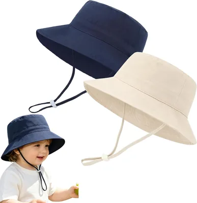 2 Pack Muslin Baby Sun Hat, UPF 50+ UV Protection Bucket Hat - Best Deal