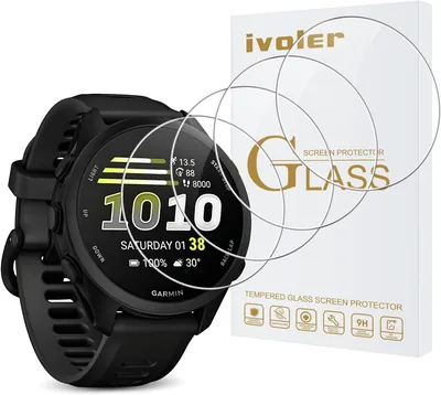 Ivoler Skärmskydd av härdat glas för Garmin Forerunner 170/170 Music, ultrabeständig 9H glas