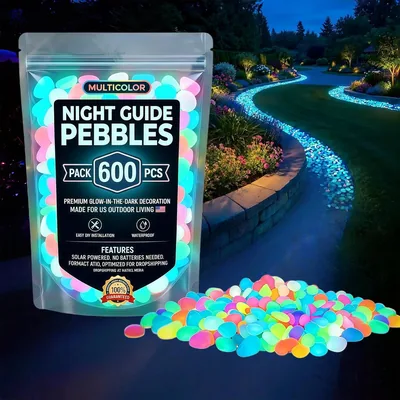 Colorful Glow in the Dark Pebbles 1000pcs - Best Deal