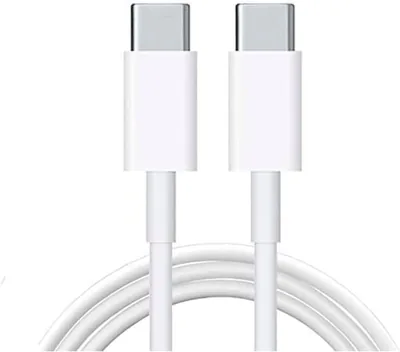 USB Type-C to Type-C Cable White (MacBook Pro, Samsung S21, etc.) - 79% Off