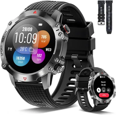 Reloj Inteligente para Hombre, 1.39 Pulgada Smartwatch con Llamadas Bluetooth, 100+ Modos Deportivos, Monitor de Frecuencia Cardíaca, SpO2, Seguimiento del Sueño, Presión Sanguínea - 11% de Descuento