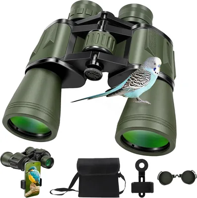 20x50 HD Binoculars Adult High Power Phone Adapter Clear Low Light Vision
