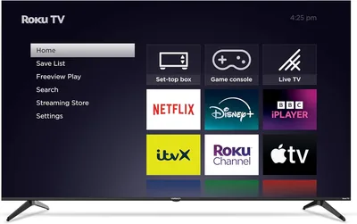 VELTECH 75 Inch Roku TV 4K UHD HDR Roku Smart TV, Built‑in Roku OS, Dolby Audio, Voice Remote, HDMI,