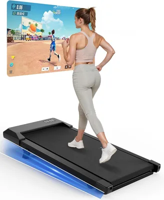 Treadmill Copant Elettrico con Inclinazione 6%, 1-6/12 km/h, Tappetino da Camminata 2.5 CV/3 CV con Controllo APP
