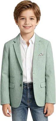 Linen Boys Blazer Slim Fit Casual Summer Coat, Best Deal
