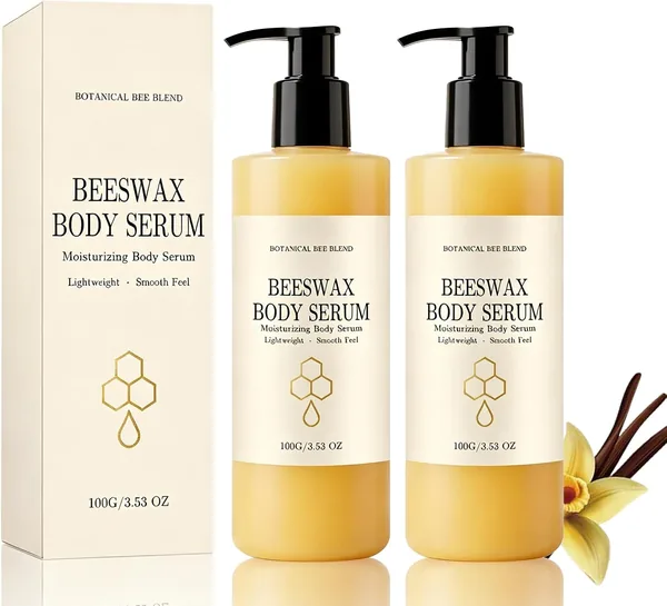 Beeswax Body Serum, Waterless Body Oil Moisturizer with Avocado Oil, Castor Oil & Shea Butter