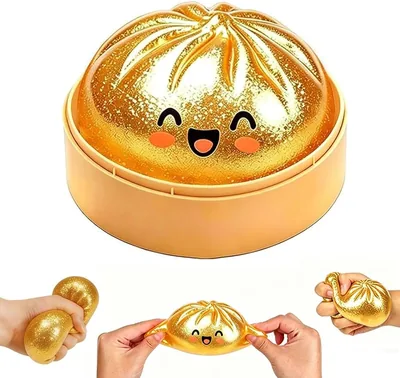 Glitter Dumpling Squishy Fidget mit Dampfgarer - Stressabbau für Autismus & Angst, Best Price