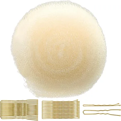 Hair Sponge Updo Set - Beige with Accessories Best Deal