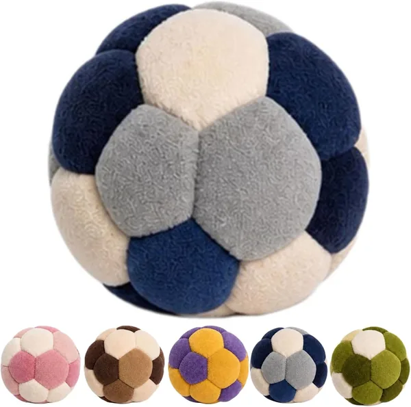 Generic Soccer Hacky Footbag Sack Ball-Soft Plush Footbags for Adults, Durable Fleece Juggling Balls Kick Bag for Indoor Outdoor Play, Party Games, Coordination Training