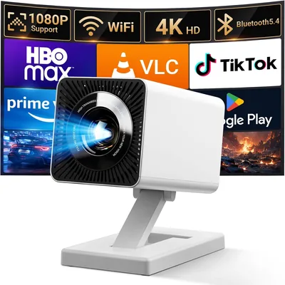 Mini Projector 38% Off 4K Auto Keystone WiFi Bluetooth