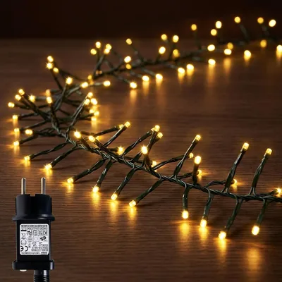 ZCLIKEU LED Lichterkette Außen 8 m 800 LED mit Stecker 8 Modi IP44 Wasserfest Cluster Lichter mit Timer M (19% Rabatt)