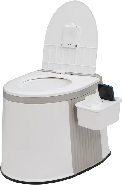 Bonnlo Toiletta Portatile in PP, WC Portabile,Vasino per Adulti, Anziani e Bambini da Viaggio e Campeggio