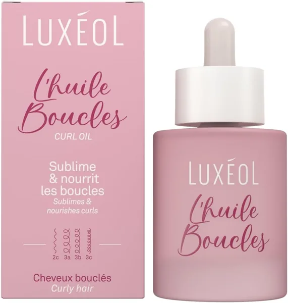 L'huile à boucles LUXÉOL - Nourrit, protège et met en valeur vos boucles - Donne brillance et douceur - Réduit les frisottis - Sans effet gras