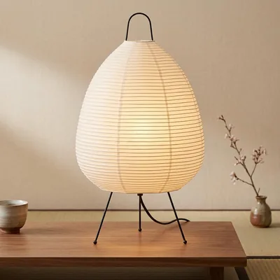 Japanese Paper Desk Lamp - 3 Color Temp LED Dimmable Rice Paper Lantern Best Deal
