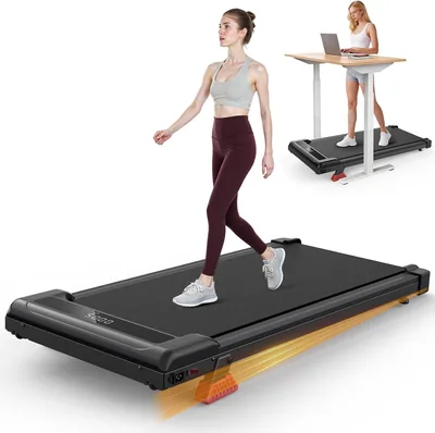 Homefitnesscode Bieżnia Domowa z Nachyleniem - Kompaktowy Walking Pad, 3 KM Elektryczna Bieżnia pod Biurko, 1-10 km/h - Best Price