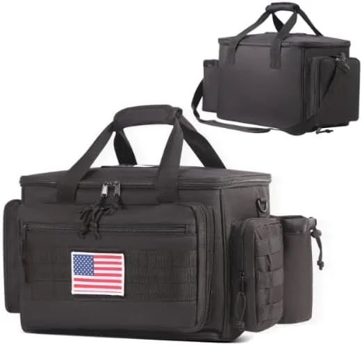 Gun Case Bag XS - Tactical Pistol Bag, Firearm Shooting Case with Lockable Zipper, US Flag Patch & Universal Holster (Yellow) Best Deal