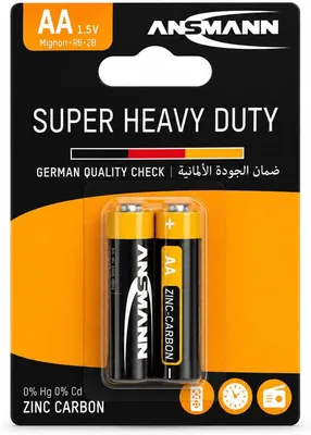 Ansmann Super Zinc AAA Batteries (2 Pack) - Best Deal