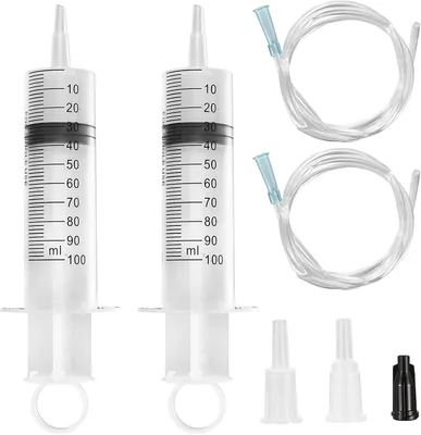 2 Syringes 100 ml Plastic with Hose 1m - Best Deal