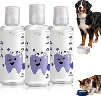 Enjuague Bucal para Perro 3PCS, Aditivo Dental, Limpieza Profunda, Spray para Aliento Fresco
