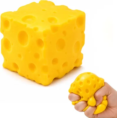 AYEBIA Squishy Swiss Cheese Stress Relief Toy - 6cm Soft Slow Rising Fidget