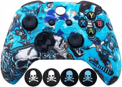 غطاء كونترولر Skull Riot من سيليكون للاعبين مع قبضات عظم الجمجمة متوافق مع كونترولات Xbox One - أفضل سعر