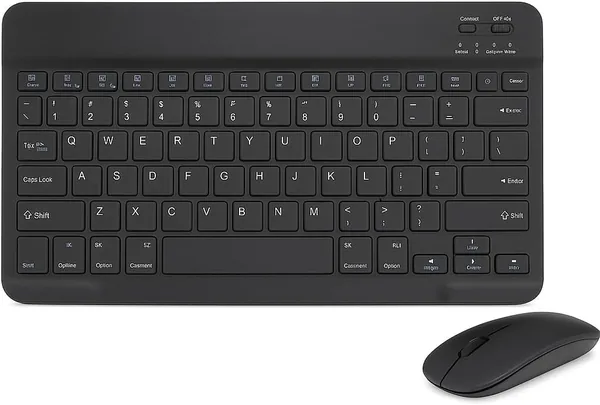 Ultrafino Bluetooth Keyboard and Mouse Combo Pack for Tablets Android, Smartphones, iPhone, iPad Mini Premium