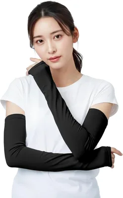 熱射病予防マネージャー、アームカバー、冷却感、99%UV保護+UPF50+、女性用アームウォーマー、Jaデザイン
