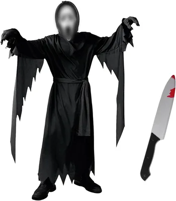 Hosmateey Reaper Costume Halloween Outfit Set