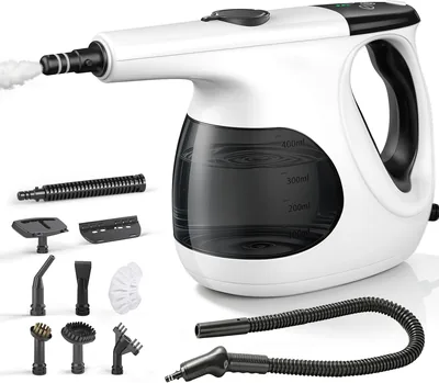 Nettoyeur vapeur portable JBER, chauffage instantané en 3 secondes, 400 ml | Nettoyeur vapeur à main 230°F, 1200W