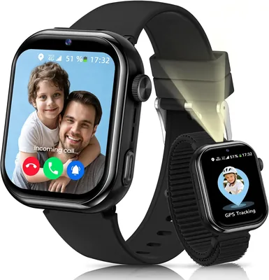 Smartwatch para niños 4G con GPS y llamada de vídeo, reloj inteligente infantil con llamadas, chat de voz, SOS, modo escuela, alarma, I