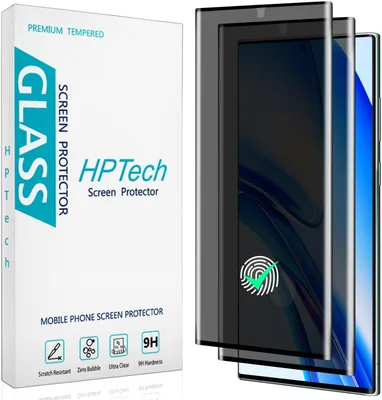 HPTech 2x Protector de Pantalla Privacidad para Samsung Galaxy S22 Ultra, Vidrio Templado Mica de Cristal, Cobertura Total - Mejor Precio