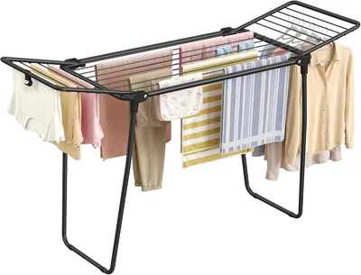 SONGMICS BUNJI LLR520BH01 Séche-linge pliable 16.6 m d'espace de séchage, noir, pour intérieur et extérieur - Meilleures affaires