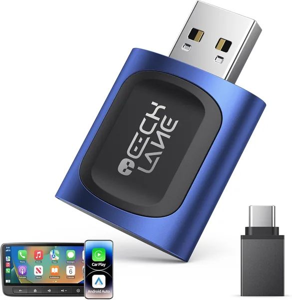 2026 Upgraded 2-in-1 Wireless CarPlay Adapter & Android Auto Wireless Adapter