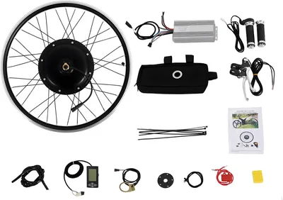 26 Tomm Oroläggd E-bike Ombyggnadskit, 48V 1500W Reorläggningskit med LCD-visning & Kontroller & 7-vägs Freewheel & PAS