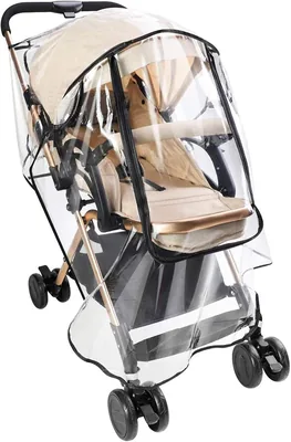 Universal Baby Stroller Rain Cover, Waterproof & Windproof, Fits Most Pushchairs