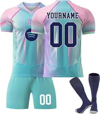 Personalised Barca Football Jersey Kids and Adults Football Soccer Jerseys, 25/26 Home Away with Nam