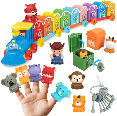 Toddlers Animal Train Toys, Montessori Learning