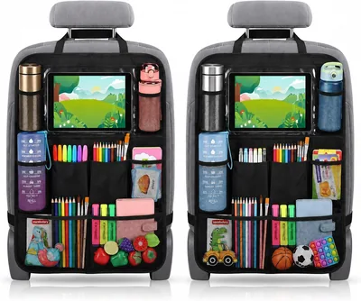 Protection Arrière pour Voiture BillyBath 2x avec Poches pour Tablette 10 Pouces, Oxford Imperméable