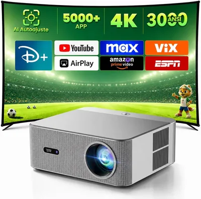 Proyector KACOTA P7 Pro 4K ANSI 3000, Android, 2GB+32GB, para Gamers y Cine en Casa (Latencia <18 ms) - Mejor Oferta