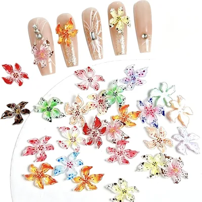 Esshogo Zestaw 60 sztuk 3D Flower Charms - Najlepsza Cena