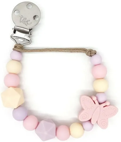 T&C Muncher Pacifier Clip - Nature/BUBBLEGUM | Best Deal