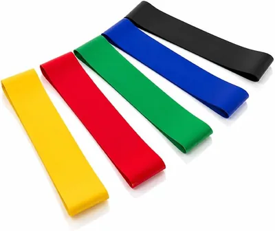 Resistance Loop Bands Set, Natural Latex 5 Piece, Light to Heavy for Yoga Pilates Stretching Strength Training Best Deal