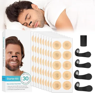 Breathing Nasal Strips - 30-Day Pack, Magnetic Nose Strip for Men & Women