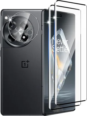 DXULWLM 2 + 1 st härda glas för OnePlus 12R - Fullt överkopplat, transparant HD, 3D täckning, 9H hårdhet - Best Deal