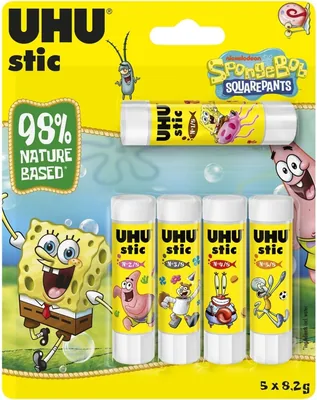 UHU stic Glue Stick BTS 2026 SPONGEBOB 5 x 8.2 g - 8% Off
