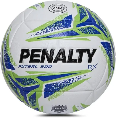 Bola de Futsal Penalty RX 500 XXIII Branca, Verde e Azul - 1 Unidade